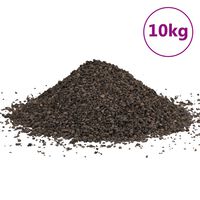 vidaXL Čedičový štěrk 10 kg černý 1–3 mm