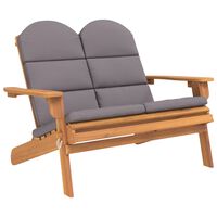 vidaXL Zahradní lavice Adirondack s poduškami 126 cm masivní akácie