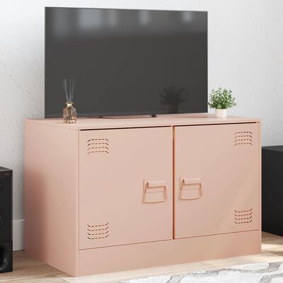 vidaXL TV skříňka růžová 67 x 39 x 44 cm ocel