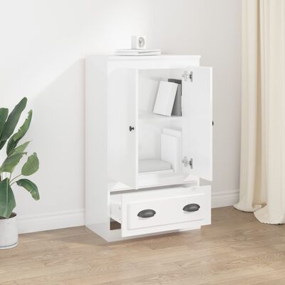 vidaXL Skříň highboard lesklá bílá 60 x 35,5 x 103,5 kompozitní dřevo