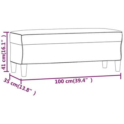 vidaXL Lavice černá 100 x 35 x 41 cm samet