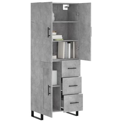 vidaXL Skříň highboard betonově šedá 69,5x34x180 cm kompozitní dřevo