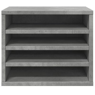 vidaXL Stolní organizér betonově šedý 36x26x29,5 cm kompozitní dřevo