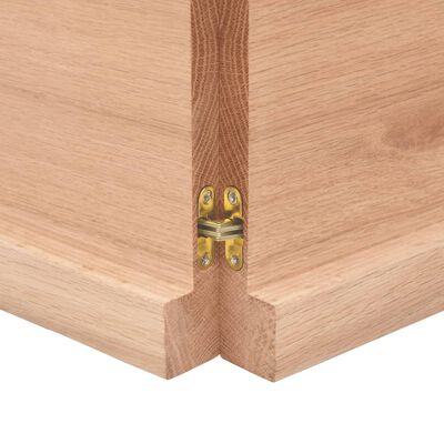 vidaXL Stolní deska hnědá 160x40x(2-4)cm ošetřený dřevo živá hrana
