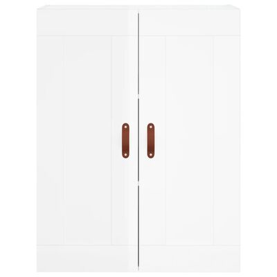 vidaXL Skříň highboard lesklá bílá 69,5 x 34 x 180 cm kompozitní dřevo