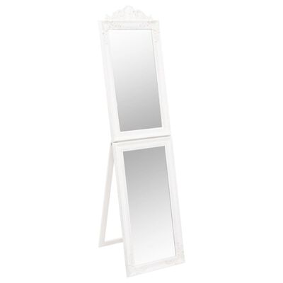 vidaXL Volně stojící zrcadlo bílé 45 x 180 cm