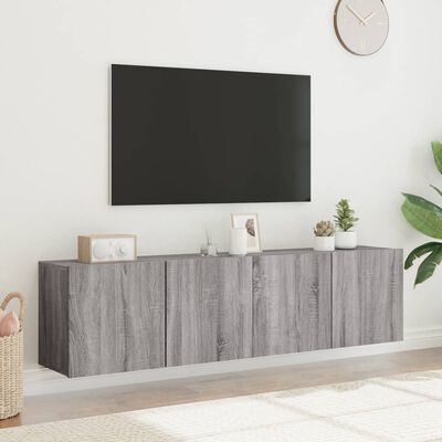 vidaXL TV skříňky nástěnné 2 ks šedé sonoma 80 x 30 x 41 cm