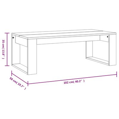 vidaXL Konferenční stolek šedý sonoma 102x50x35 cm kompozitní dřevo