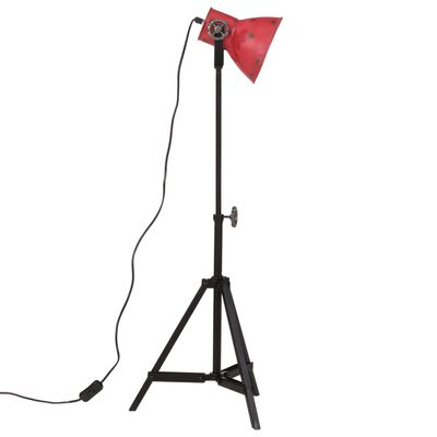 vidaXL Stojací lampa 25 W červená patina 35 x 35 x 65/95 cm E27