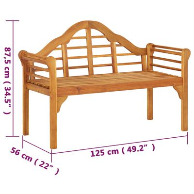 vidaXL Zahradní lavice 125 cm masivní akáciové dřevo