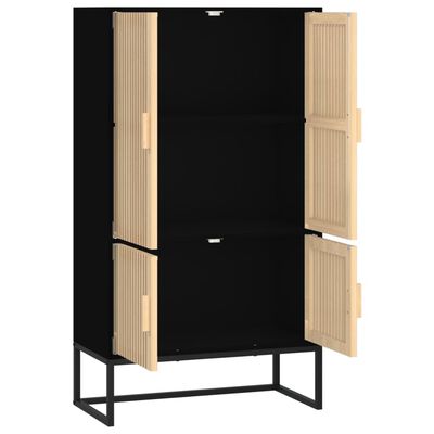 vidaXL Highboard černý 70 x 35 x 125 cm kompozitní dřevo