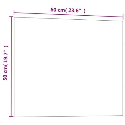 vidaXL Nástěnná magnetická tabule černá 60 x 50 cm tvrzené sklo