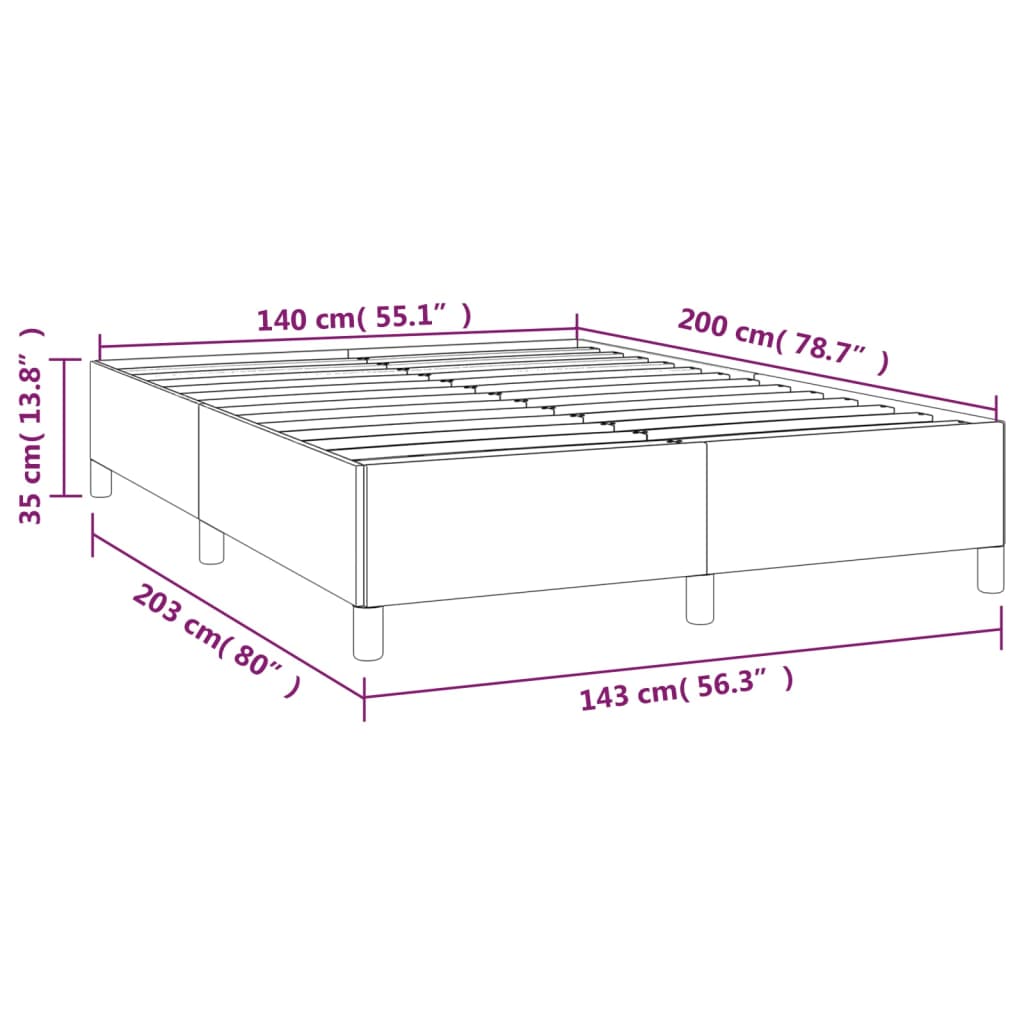 vidaXL Box spring postel s matrací krémová 140x200 cm textil