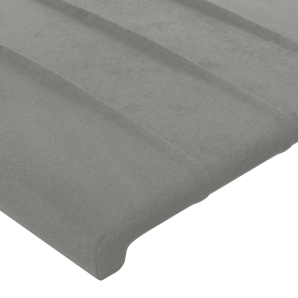 vidaXL Box spring postel s matrací světle šedá 90x200 cm samet