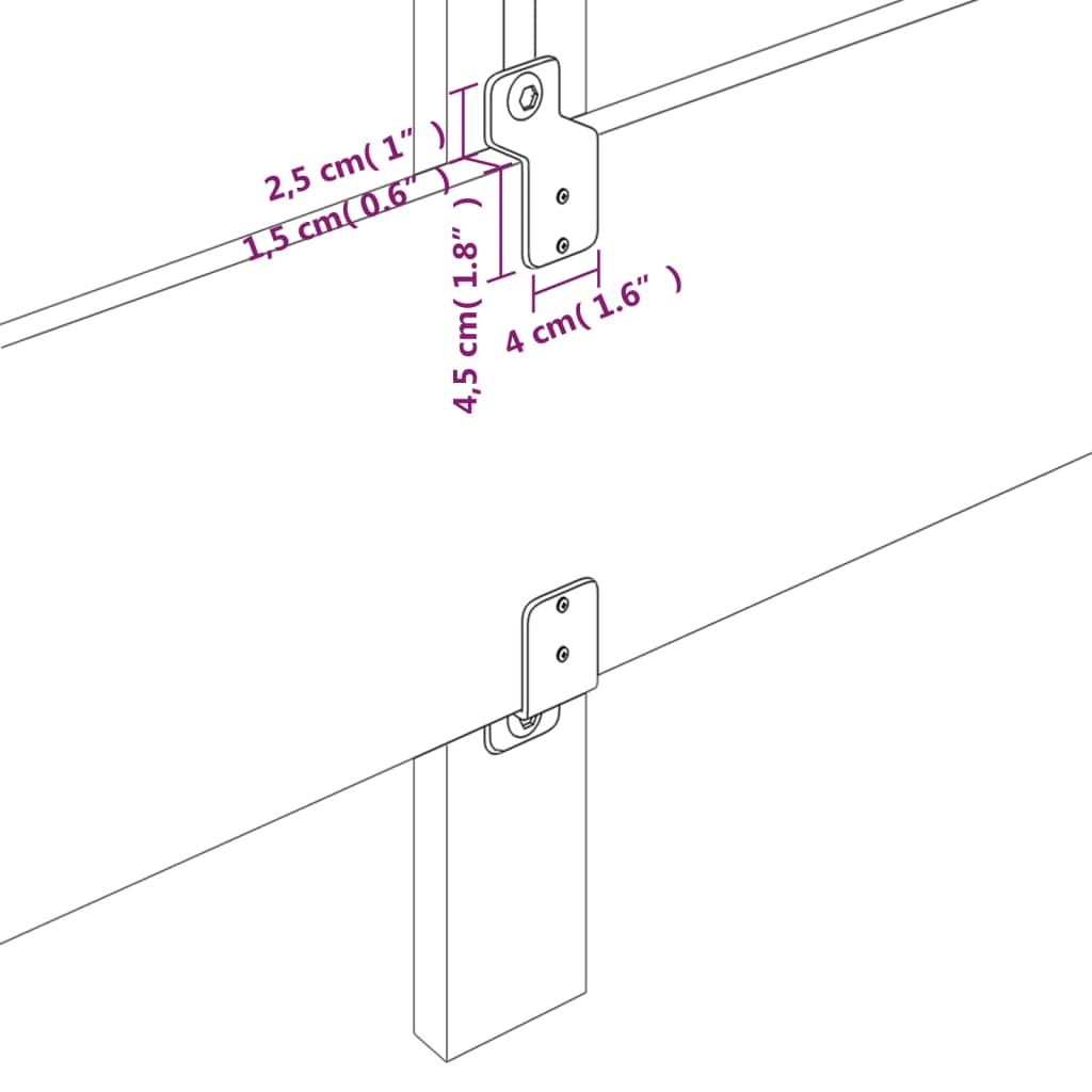 vidaXL Čelo postele 4 ks černé 80 x 5 x 78/88 cm umělá kůže