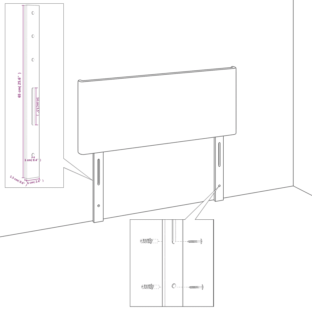 vidaXL Čelo postele s LED černé 160x5x118/128 cm samet