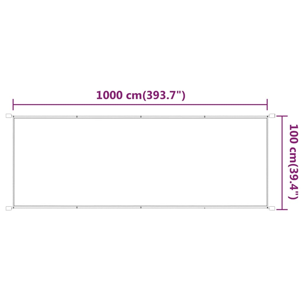 vidaXL Vertikální markýza antracitová 100 x 1 000 cm oxfordská látka