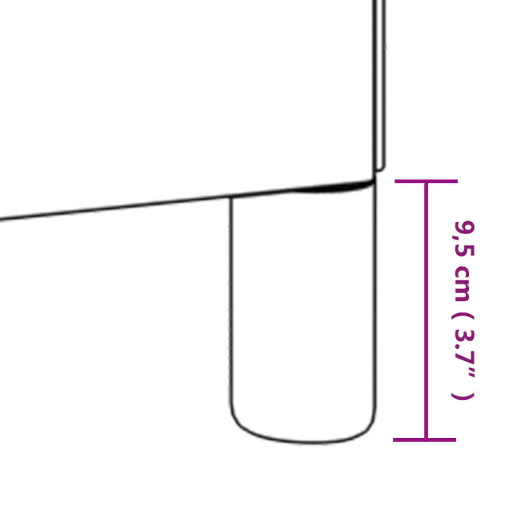 vidaXL Rám postele bez matrace černý 100 x 200 cm samet