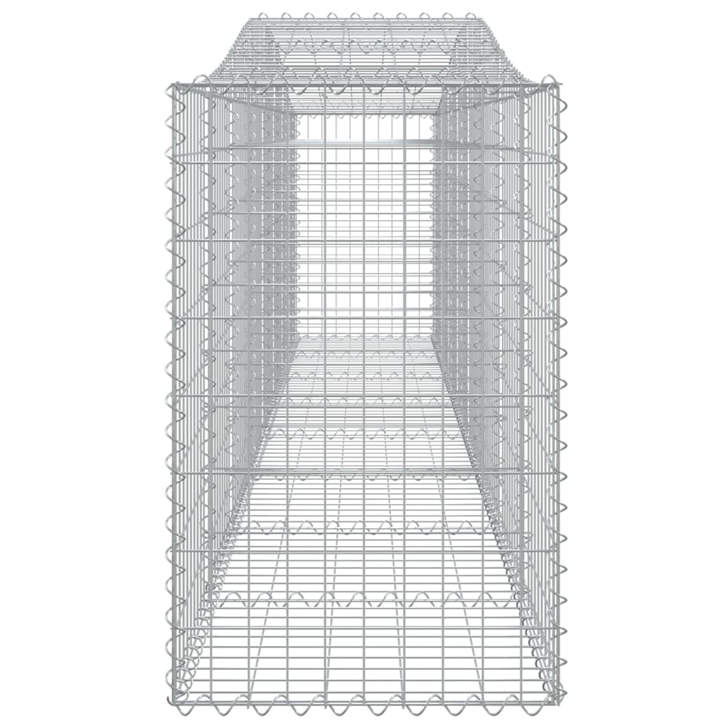 vidaXL Klenuté gabionové koše 6 ks 400x50x80/100 cm pozinkované železo