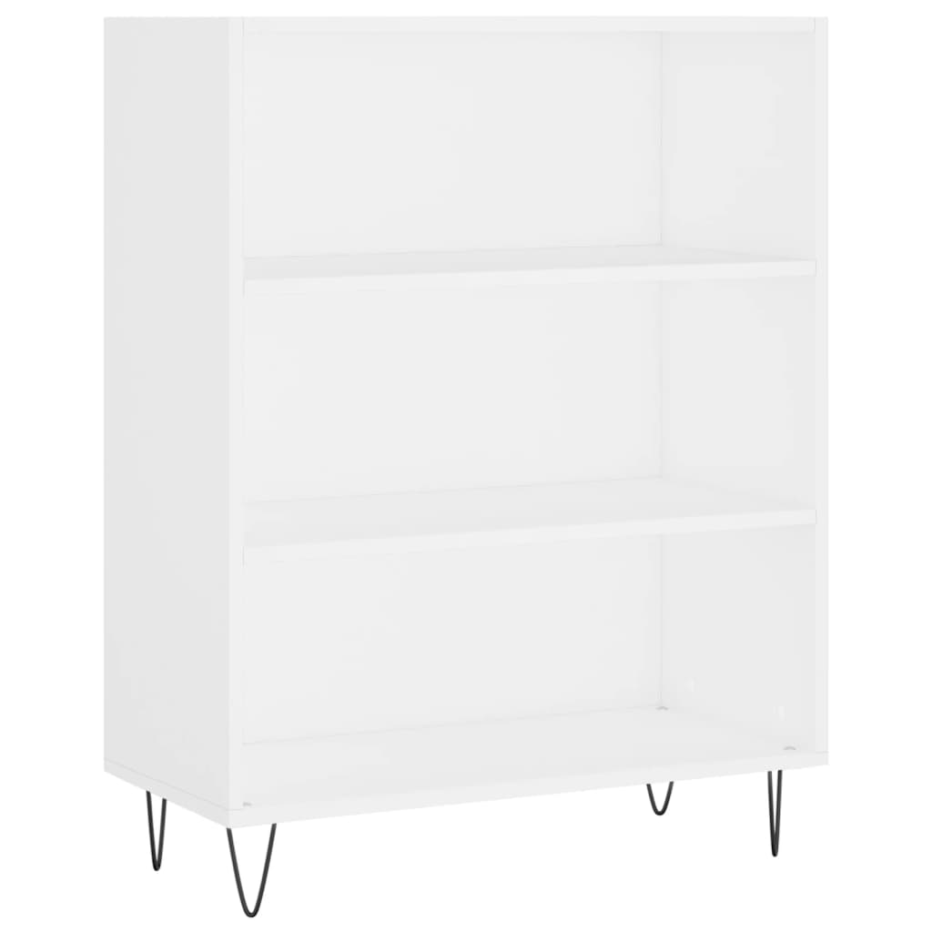 vidaXL Skříň highboard lesklá bílá 69,5 x 34 x 180 cm kompozitní dřevo