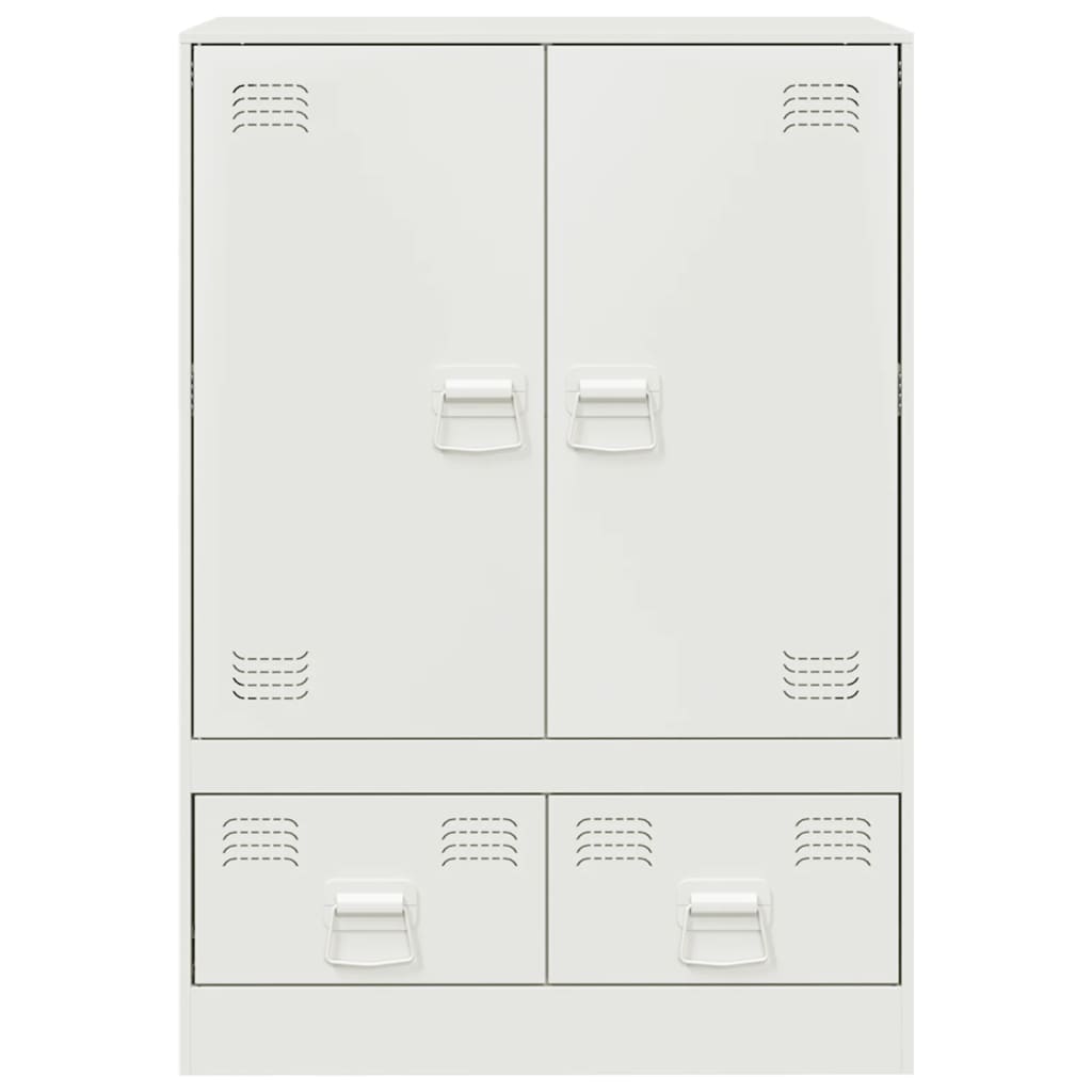 vidaXL Highboard bílý 67 x 39 x 95 cm ocel