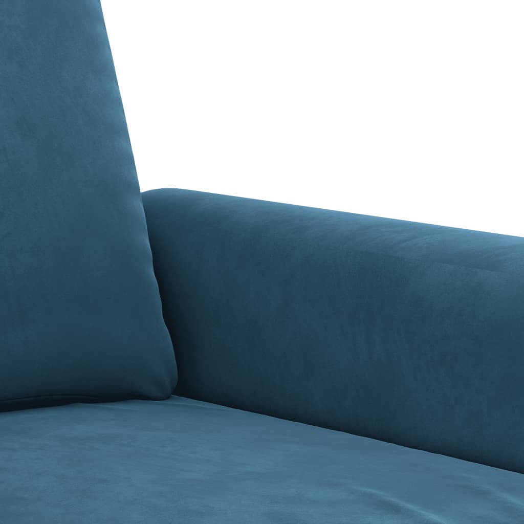 vidaXL 3místná pohovka modrá 180 cm samet