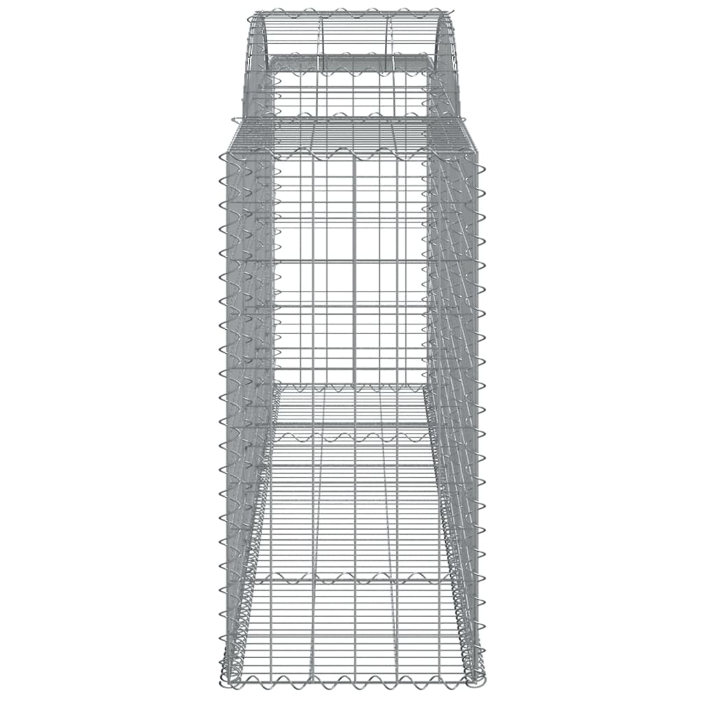 vidaXL Klenuté gabionové koše 4 ks 300x50x100/120cm pozinkované železo