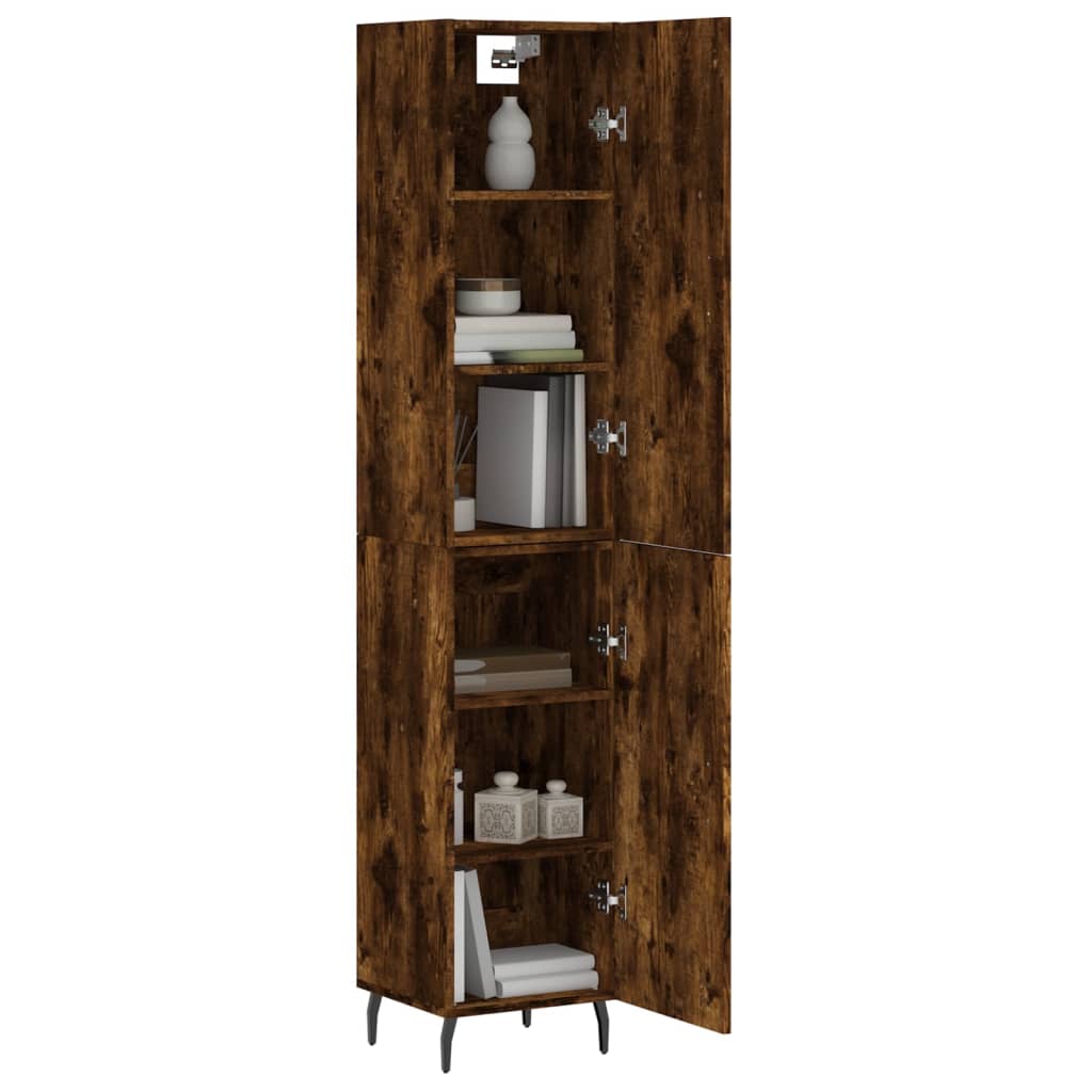 vidaXL Skříň highboard kouřový dub 34,5 x 34 x 180 cm kompozitní dřevo