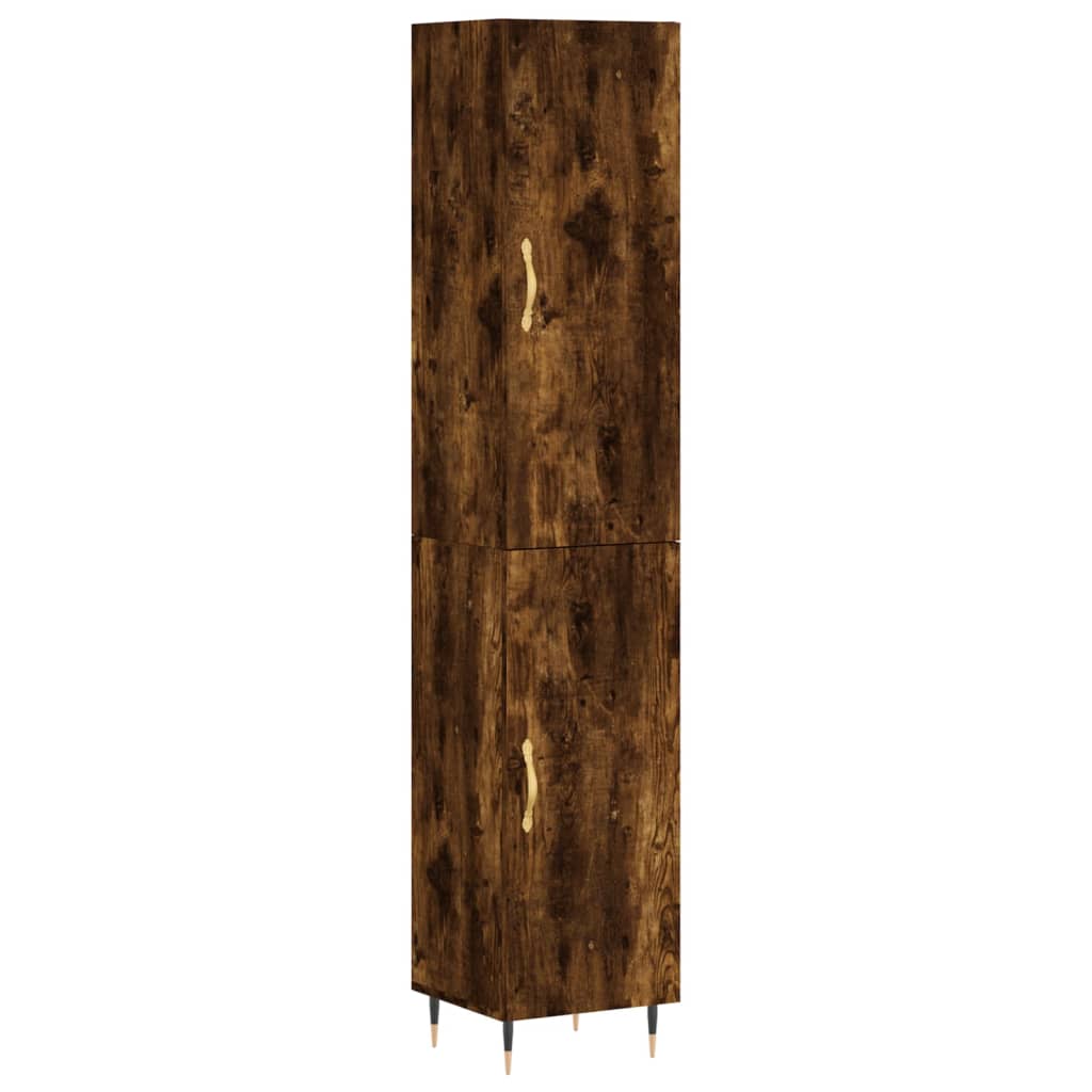 vidaXL Skříň highboard kouřový dub 34,5 x 34 x 180 cm kompozitní dřevo