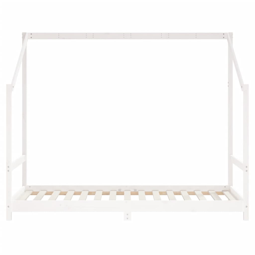 vidaXL Dětská postel bílá 2x (90 x 190) cm masivní borové dřevo
