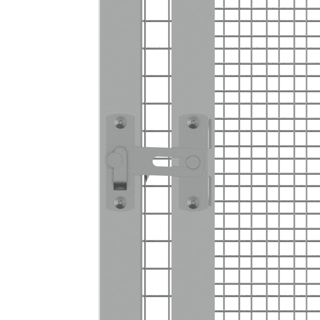 vidaXL Ptačí klec šedá 213,5x217,5x211,5 cm pozinkovaná ocel