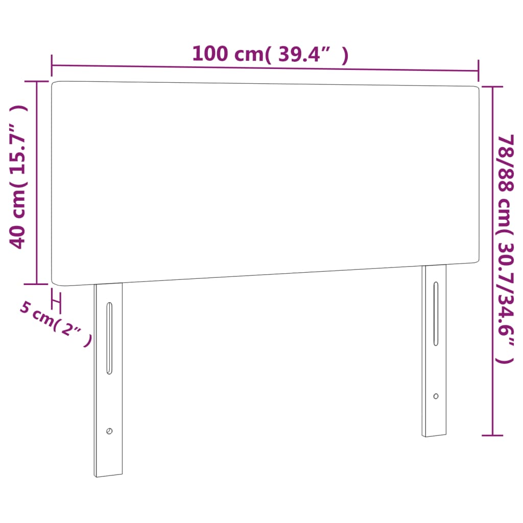 vidaXL Čelo postele černé 100 x 5 x 78/88 cm umělá kůže