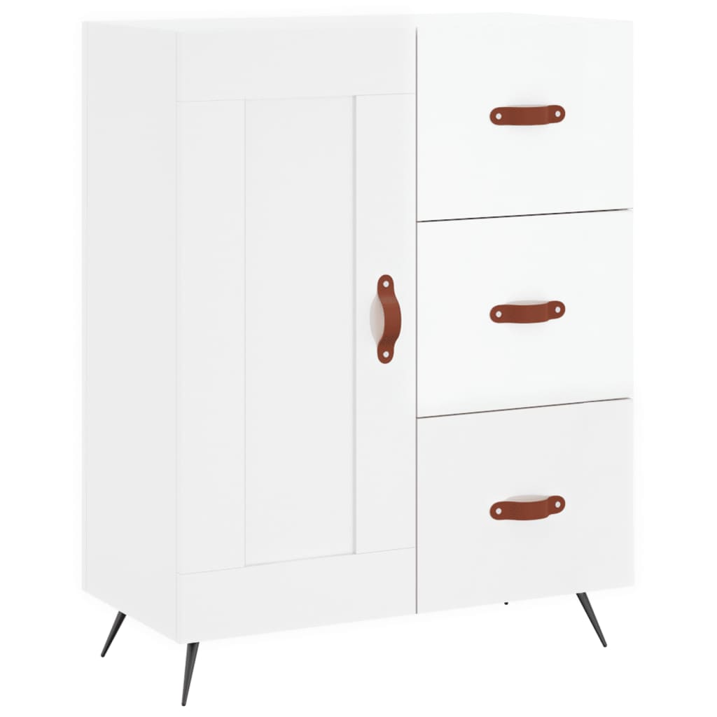 vidaXL Skříň highboard lesklá bílá 69,5 x 34 x 180 cm kompozitní dřevo