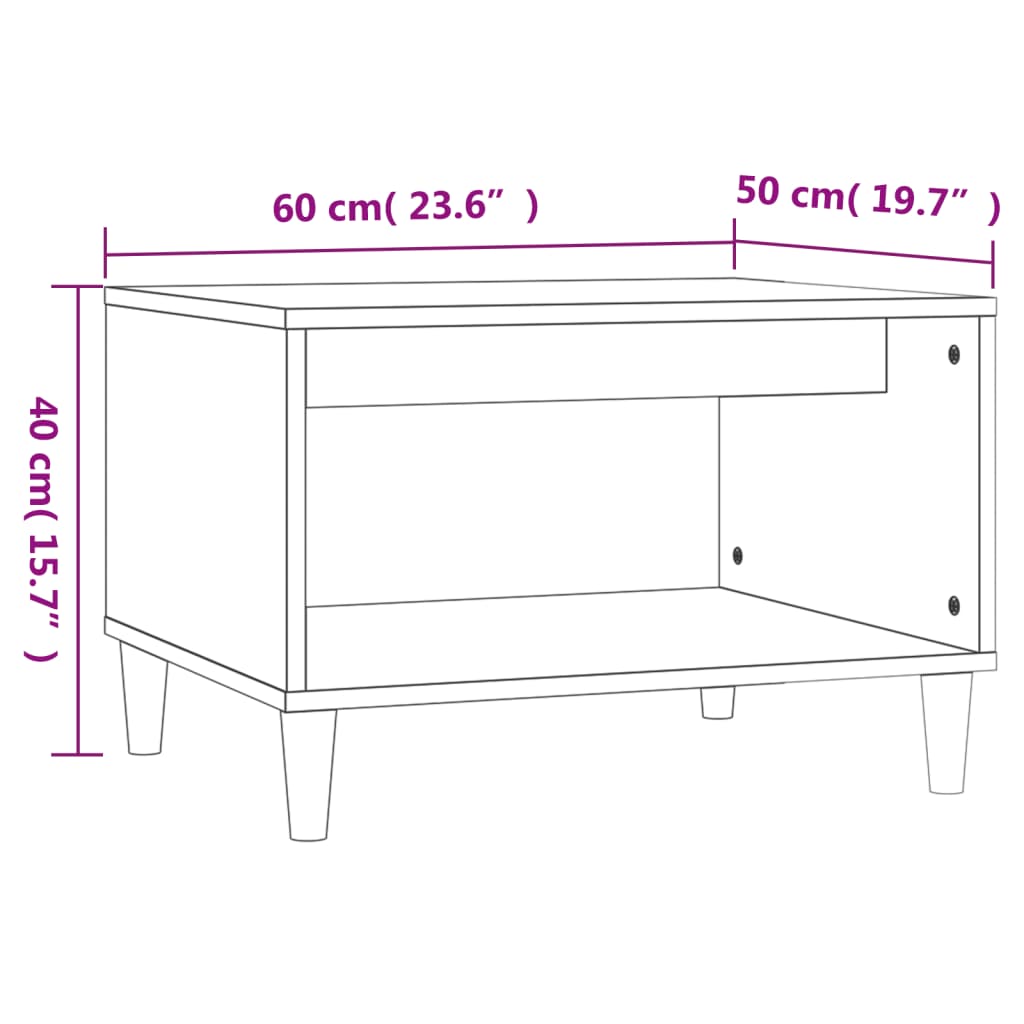 vidaXL Konferenční stolek černý 60x50x40 cm kompozitní dřevo