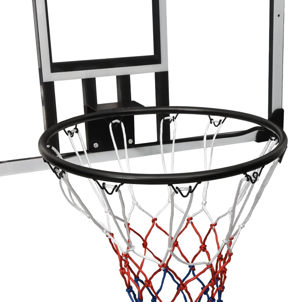 vidaXL Basketbalový koš s průhlednou deskou 90x60x2,5 cm polykarbonát