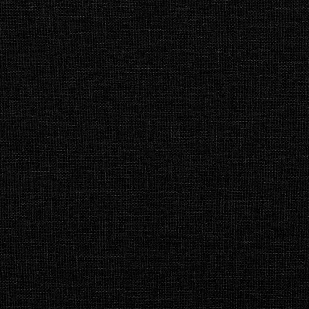 vidaXL Polštář na čelo postele černý 200 cm textil