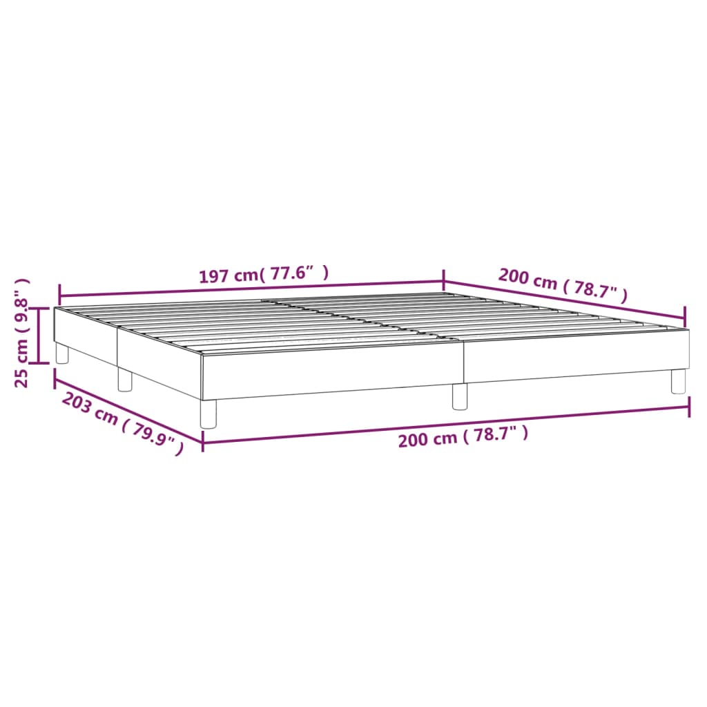 vidaXL Rám postele cappuccino 200x200 cm umělá kůže