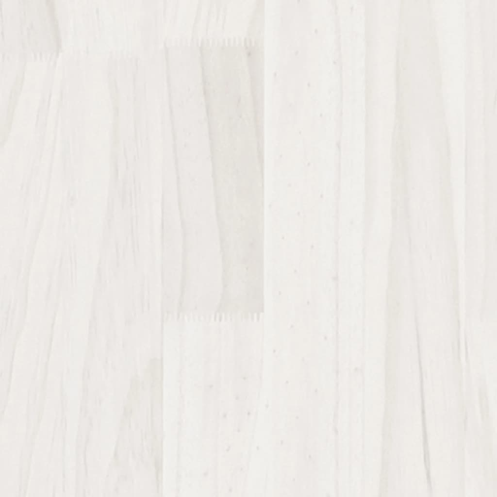 vidaXL Rám postele bílý masivní borovice 180 x 200 cm Super King