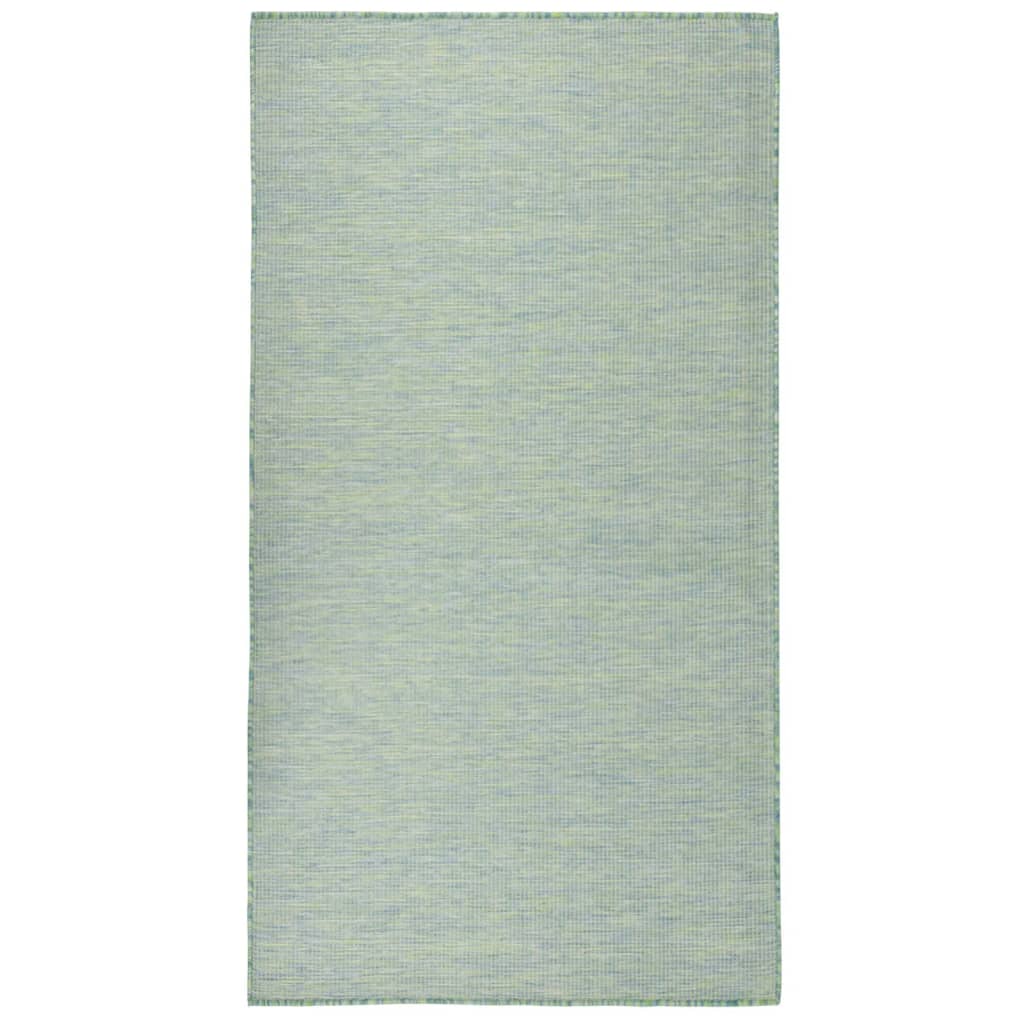 vidaXL Venkovní hladce tkaný koberec 140x200 cm tyrkysová