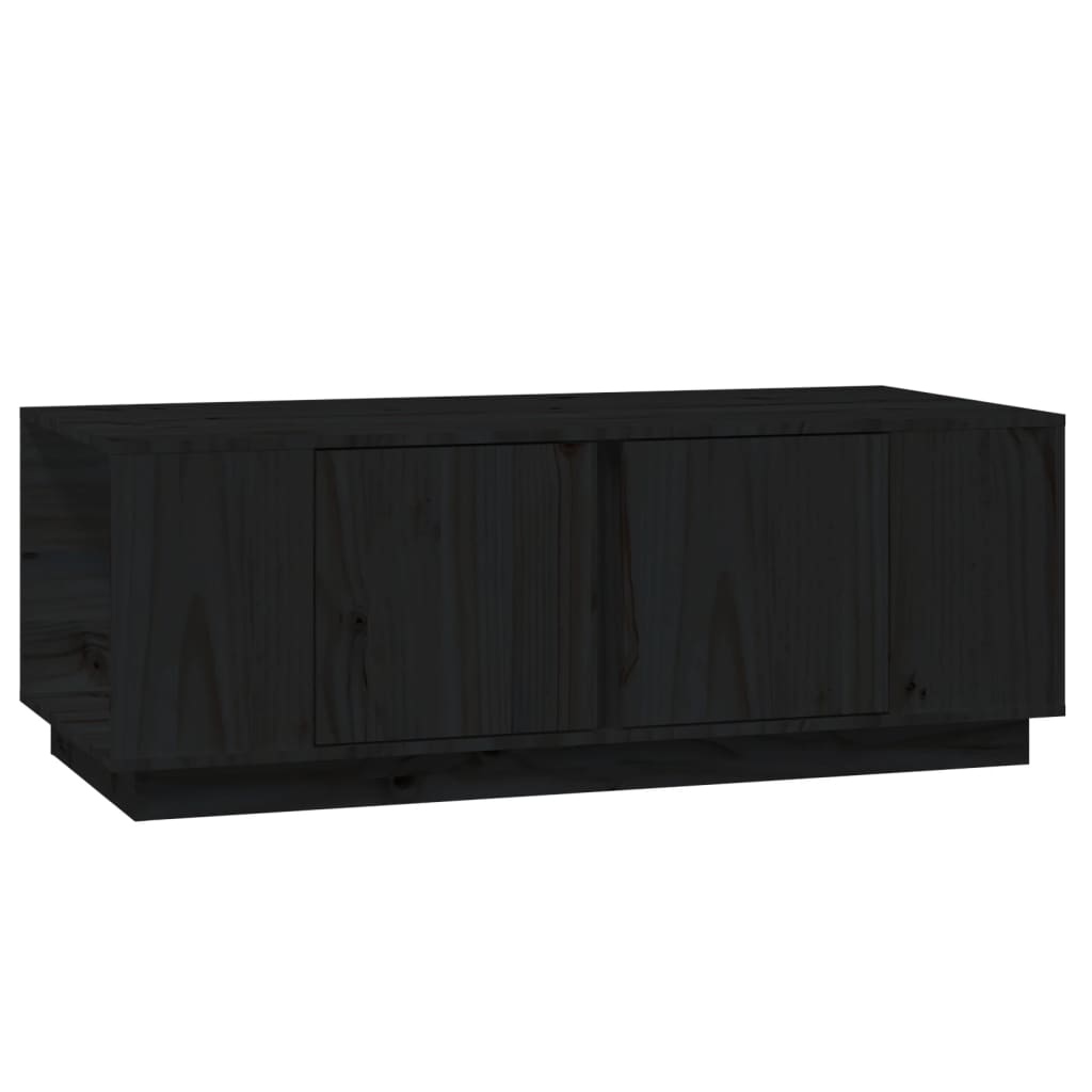 vidaXL Konferenční stolek černý 110x50x40 cm masivní borové dřevo