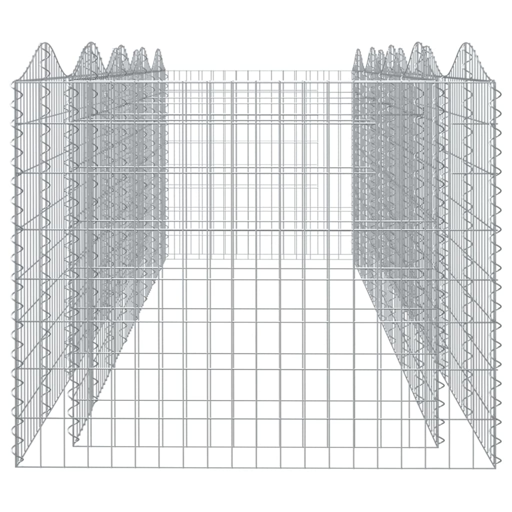 vidaXL Klenutý gabion vyvýšený záhon 400x100x100 cm pozinkované železo