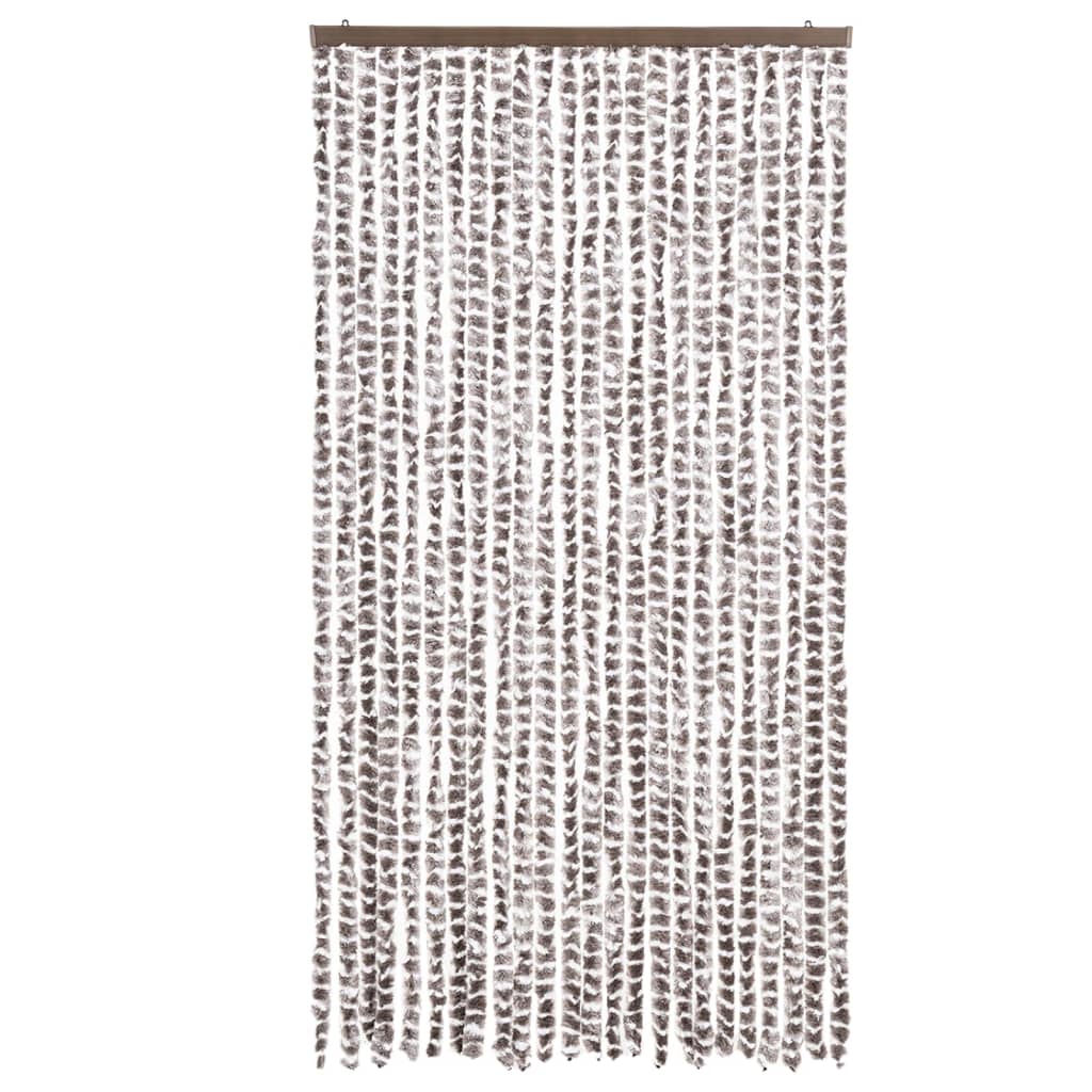 vidaXL Závěs proti hmyzu taupe a bílý 100 x 230 cm žinylka