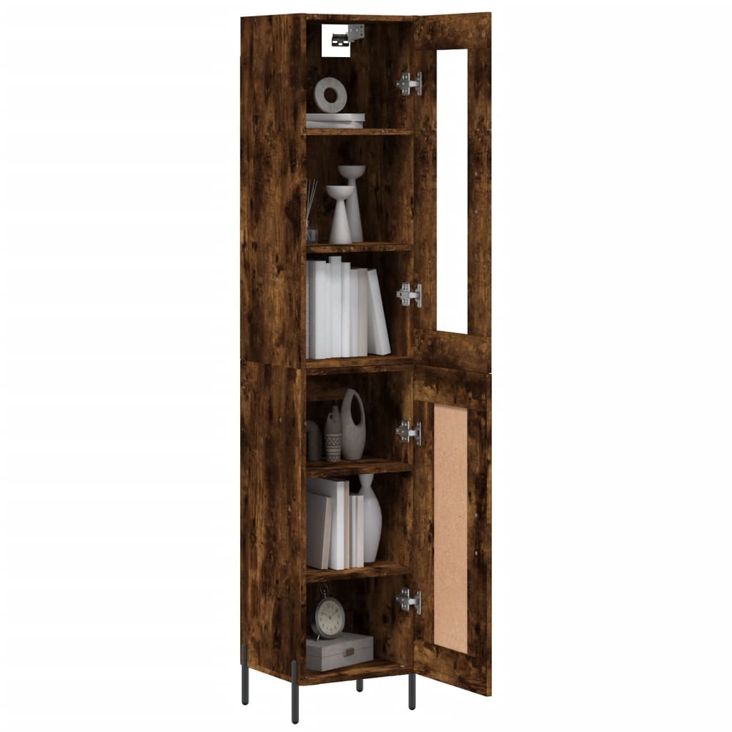 vidaXL Skříň highboard kouřový dub 34,5 x 34 x 180 cm kompozitní dřevo