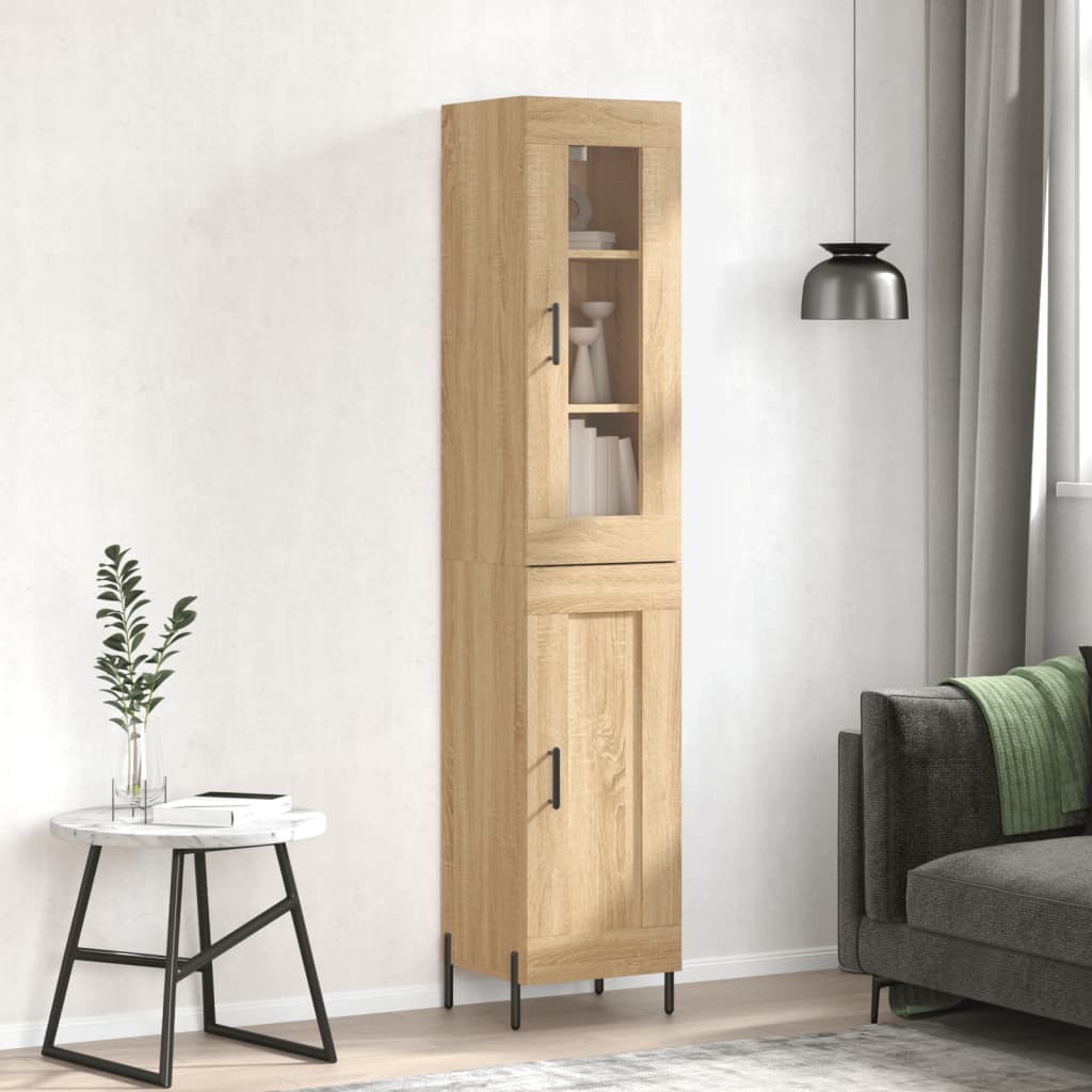 vidaXL Skříň highboard dub sonoma 34,5 x 34 x 180 cm kompozitní dřevo