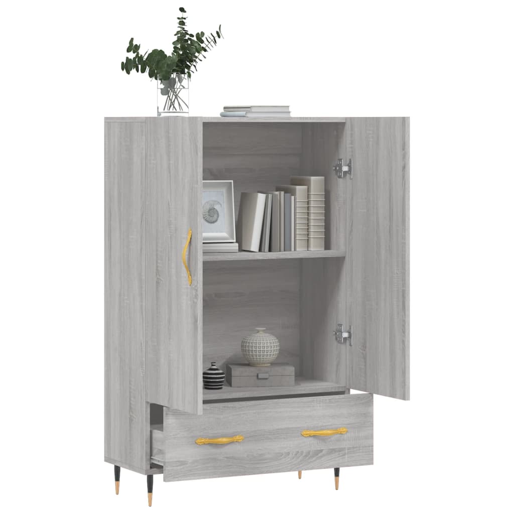 vidaXL Skříň highboard šedá sonoma 69,5 x 31 x 115 cm kompozitní dřevo