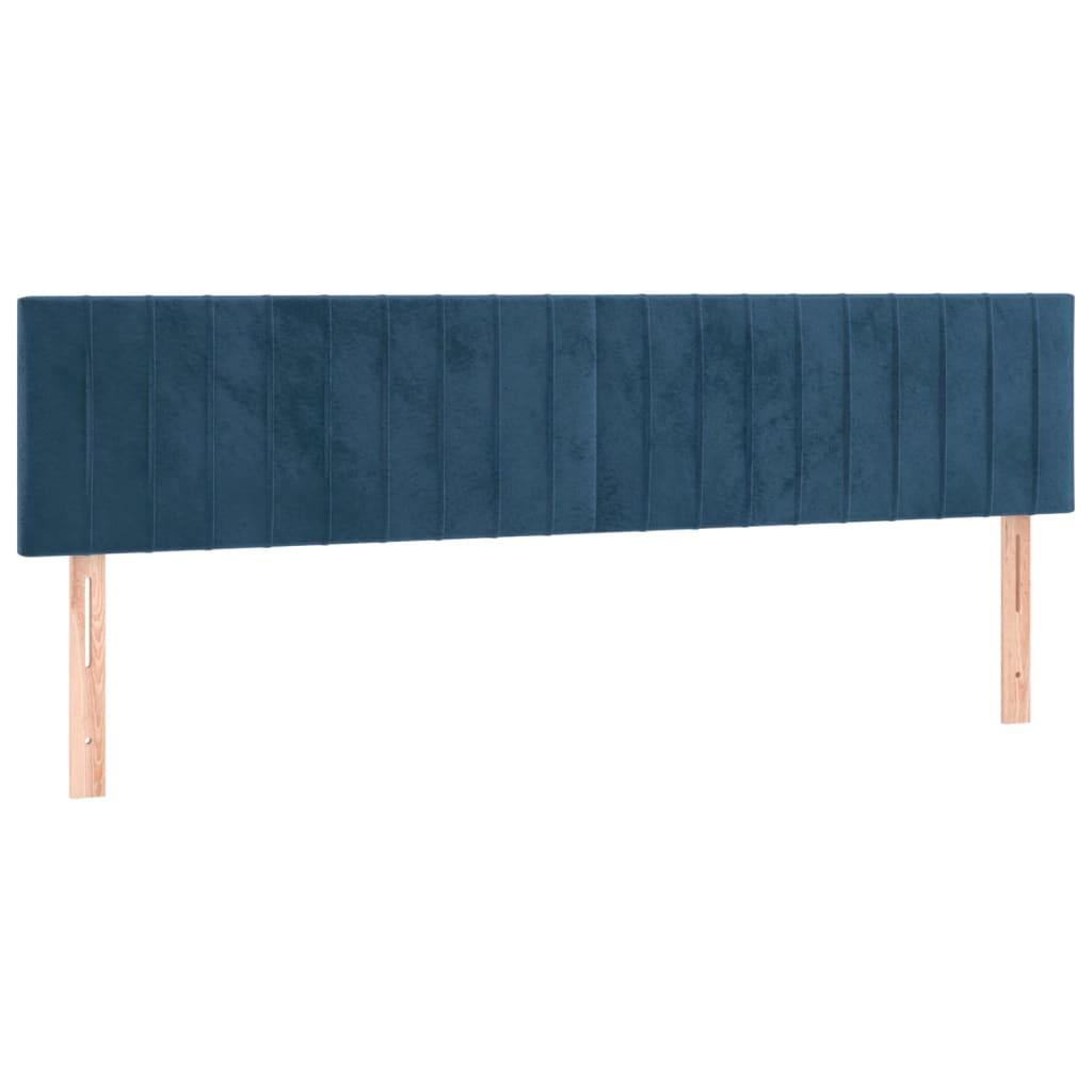 vidaXL Box spring postel s matrací tmavě modrá 160x200 cm samet