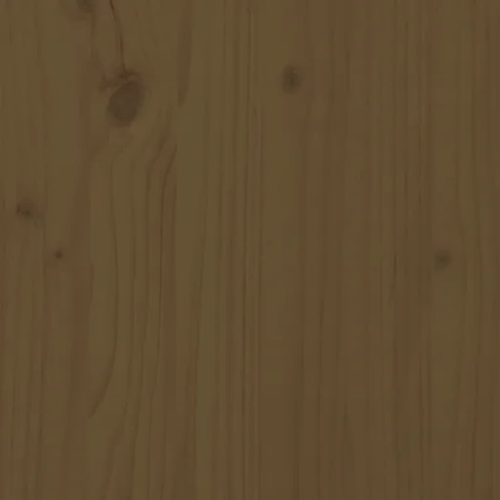 vidaXL Středová pohovka s poduškami medově hnědá masivní borové dřevo