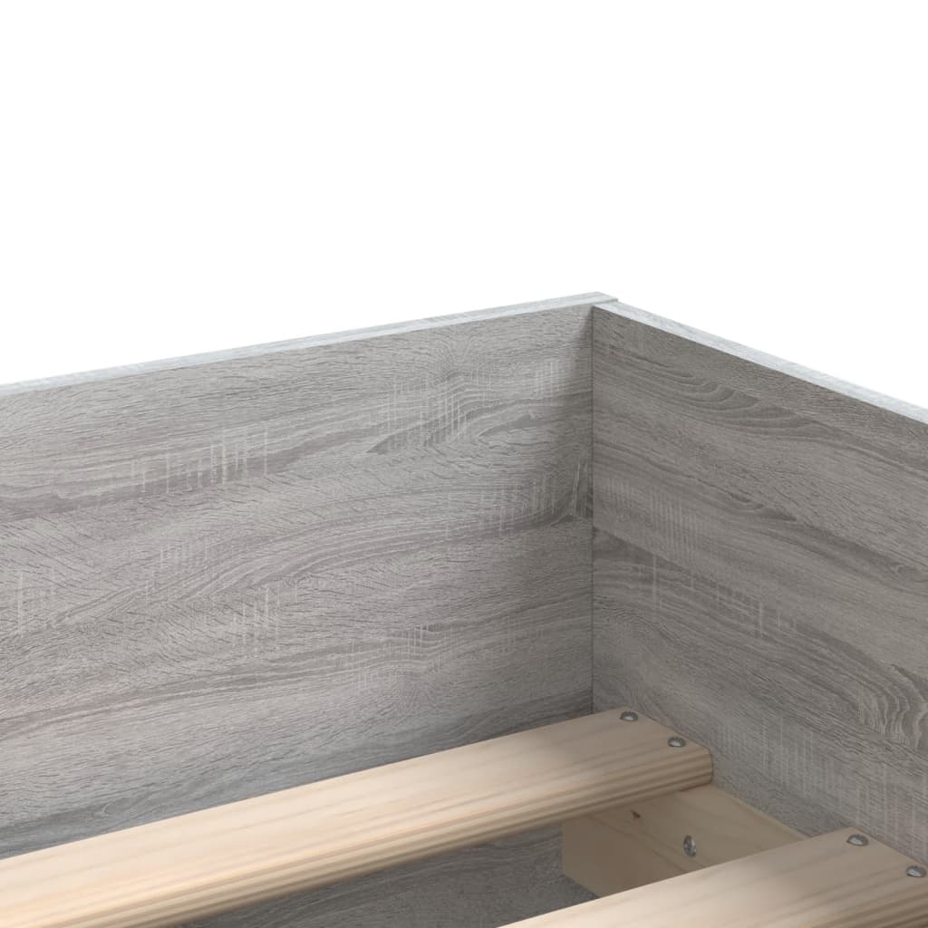 vidaXL Rám postele se zásuvkami šedý sonoma 90 x 190 cm
