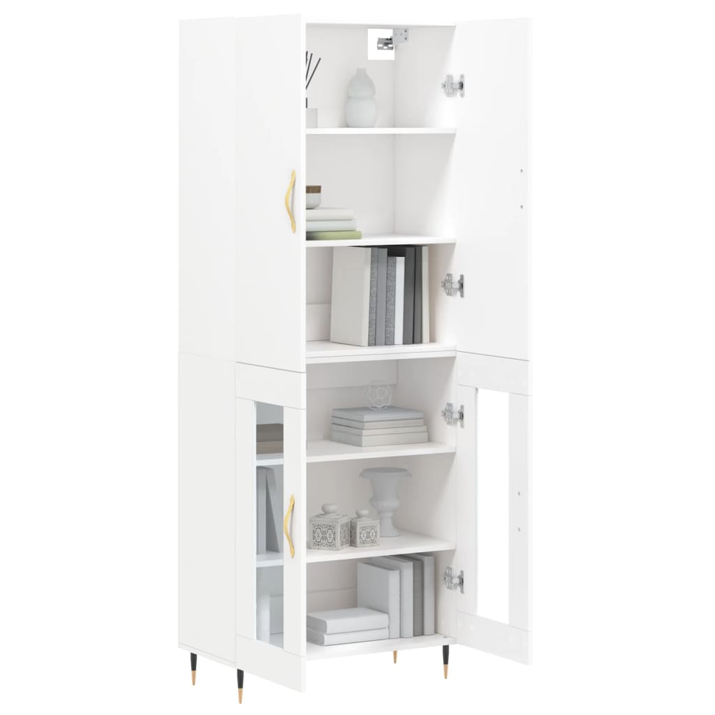 vidaXL Skříň highboard bílá 69,5 x 34 x 180 cm kompozitní dřevo