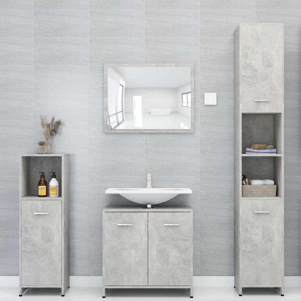 vidaXL Koupelnová skříňka betonově šedá 30 x 30 x 183,5 cm kompozit